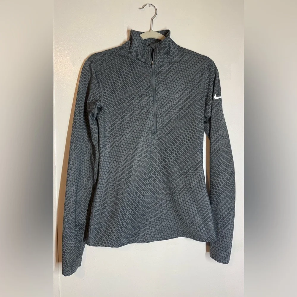 Nike Pro Dri-FIT Quarter-Zip Jacket - Women's - Grey Circles Hyperwarm style